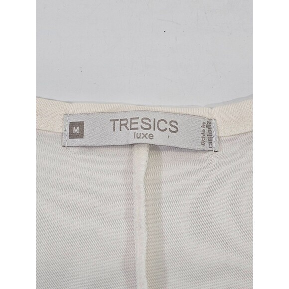 ALK Women's M Tresics Luxe Off-White Surplice Wrap Slinky Blouse Shirt Top NEW - Picture 6 of 7